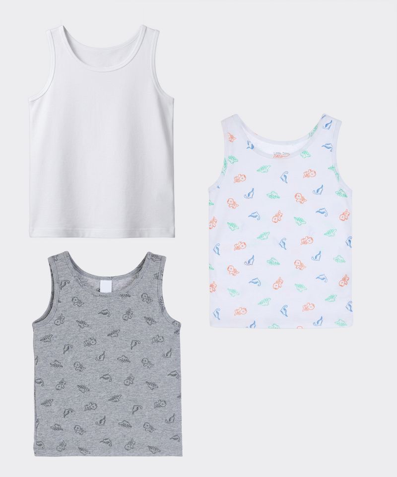 3 Pack Camiseta Tank Top  de  Bebo Años