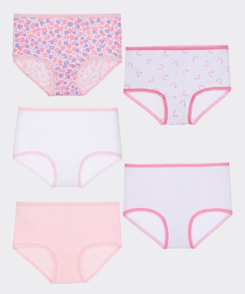 5 Pack Pantaleta  de  Niña Infantil