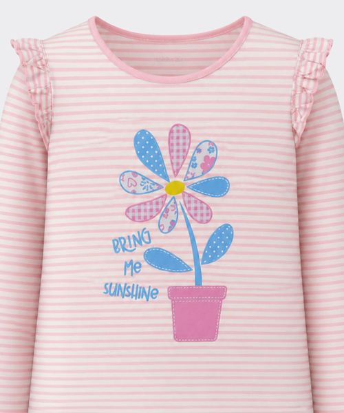 Playera Manga Larga  de  Beba Años