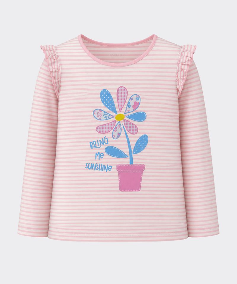 Playera Manga Larga  de  Beba Años