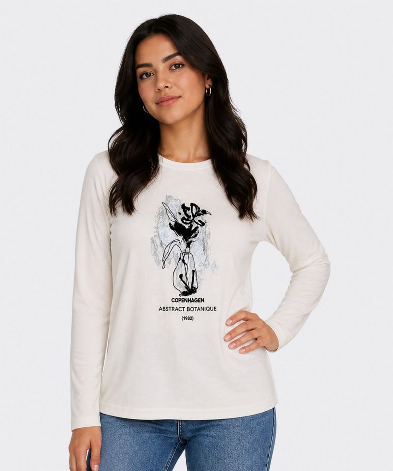 Playera Manga Larga  de  Dama