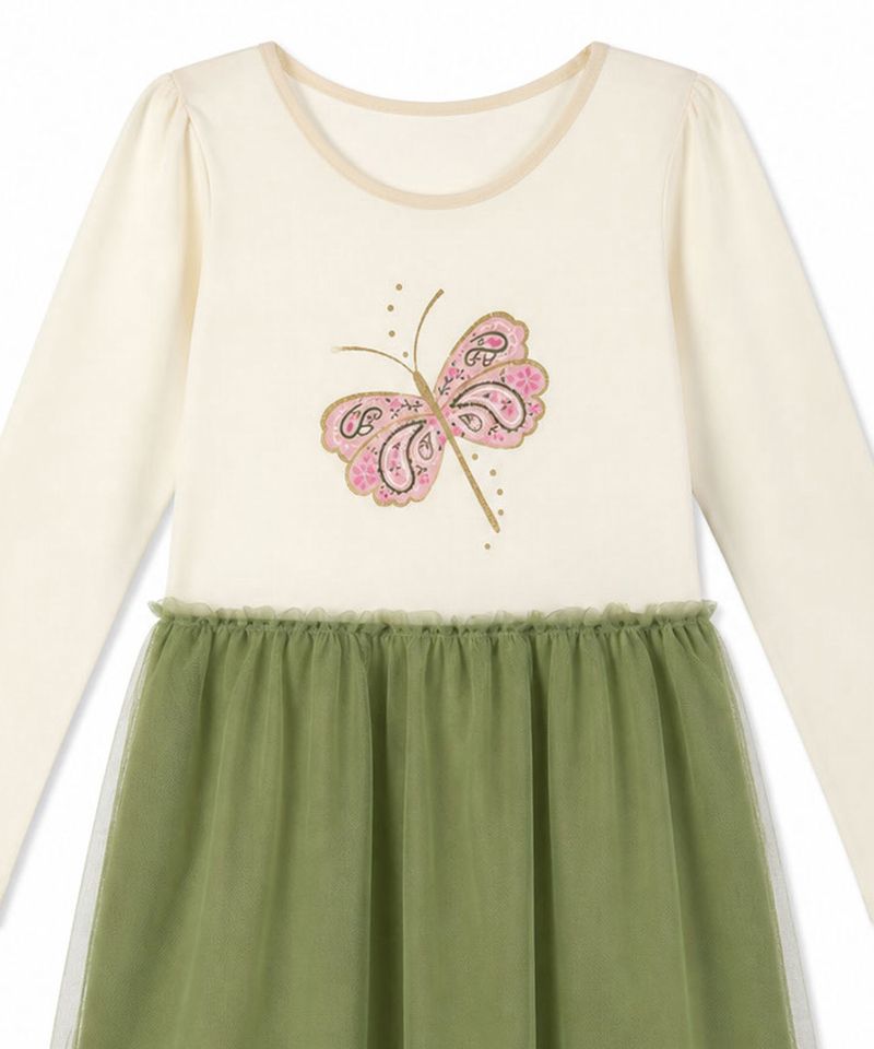Vestido Manga Larga  de  Niña Infantil