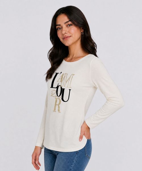 Playera Manga Larga  de  Dama