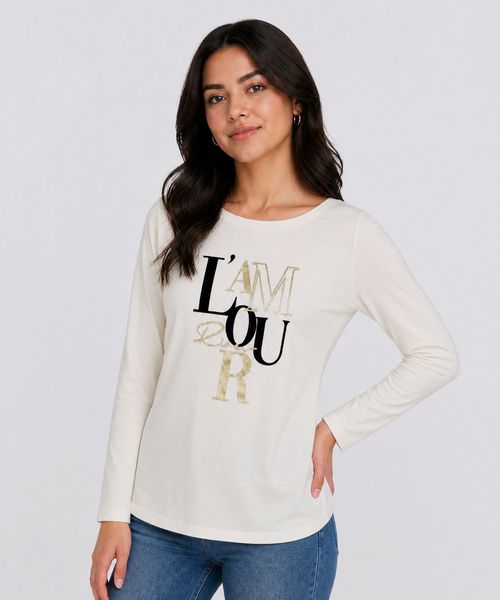 Playera Manga Larga  de  Dama