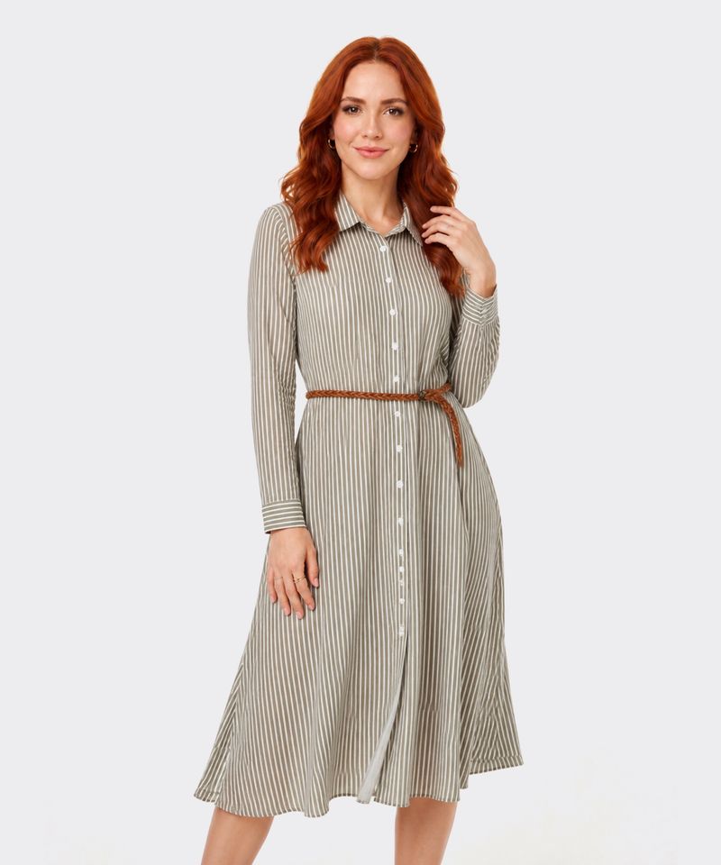 Vestido Manga Larga  de  Dama