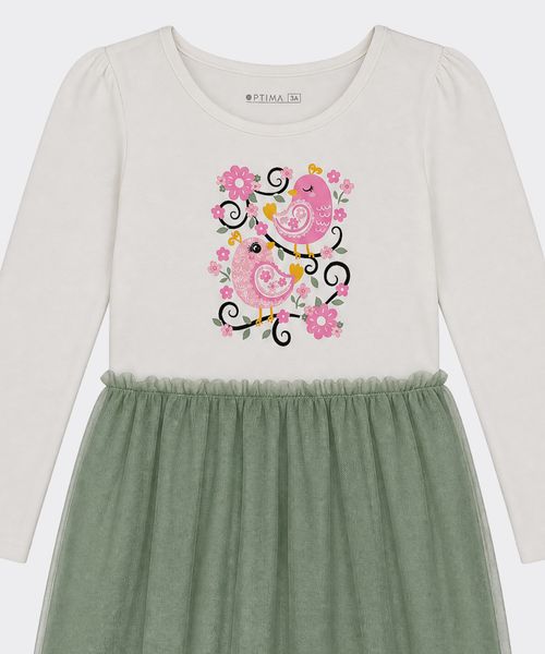 Vestido Manga Larga  de  Beba Años
