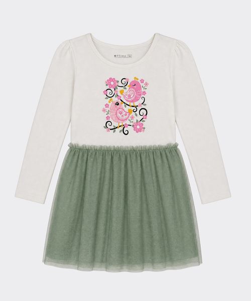 Vestido Manga Larga  de  Beba Años