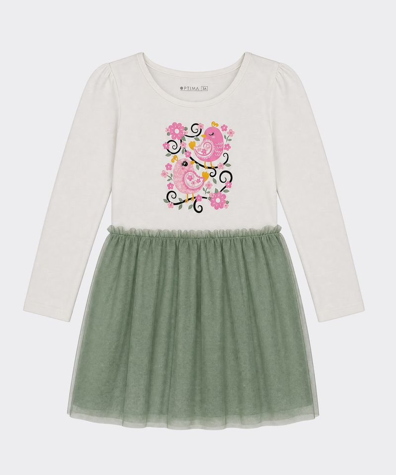 Vestido Manga Larga  de  Beba Años
