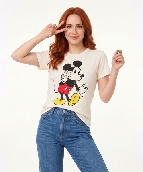 Playera de Licencia Mickey And Minnie de  Dama