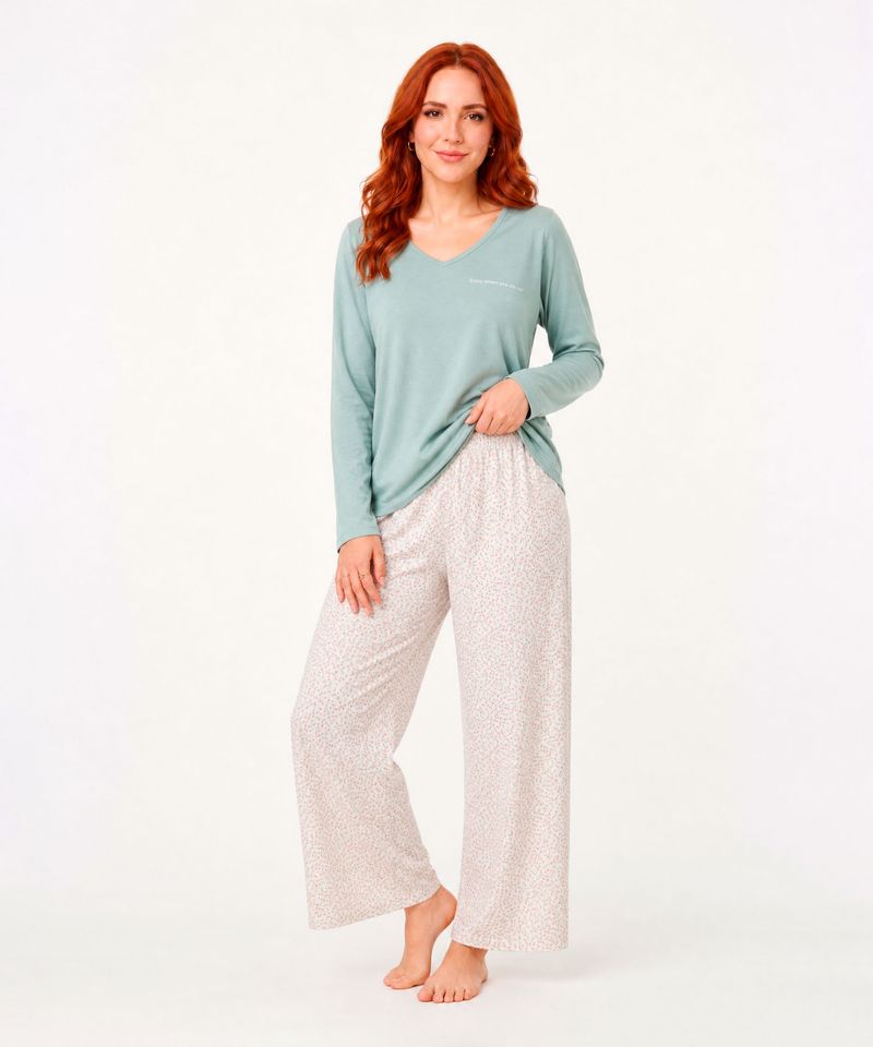 Set Pijama Pantalón y Playera  de  Dama