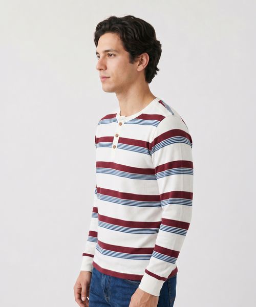 Playera Henley  de  Caballero