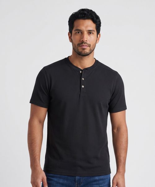 Playera Henley  de  Caballero