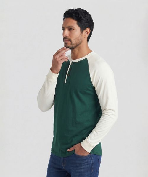 Playera Henley  de  Caballero