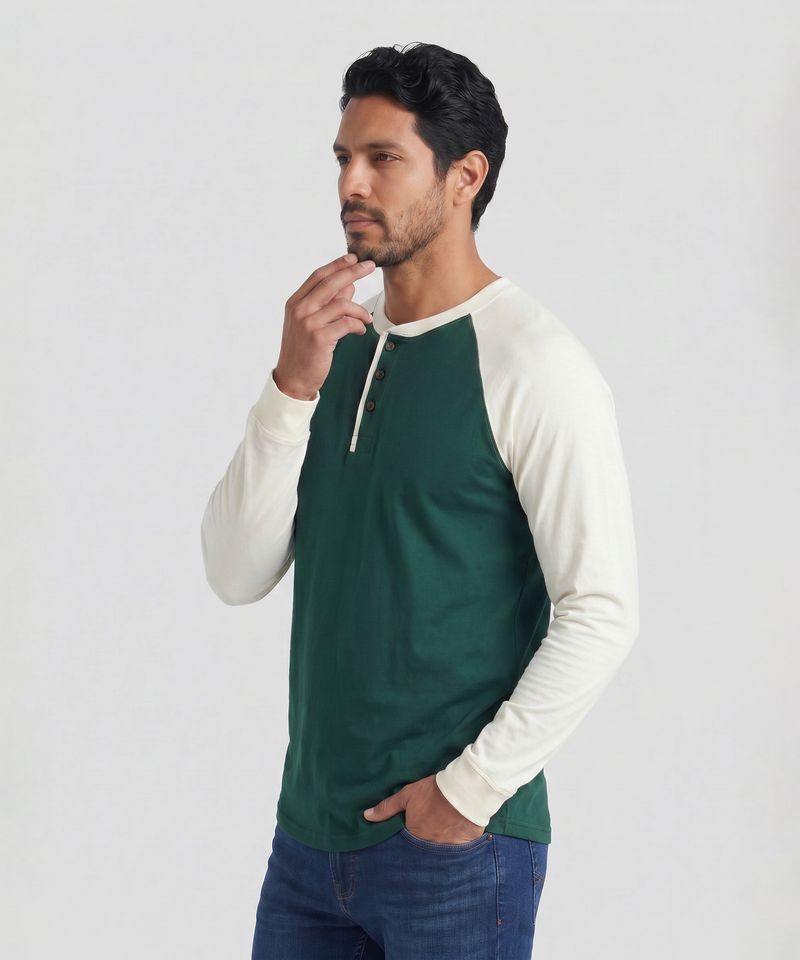 Playera Henley de Caballero