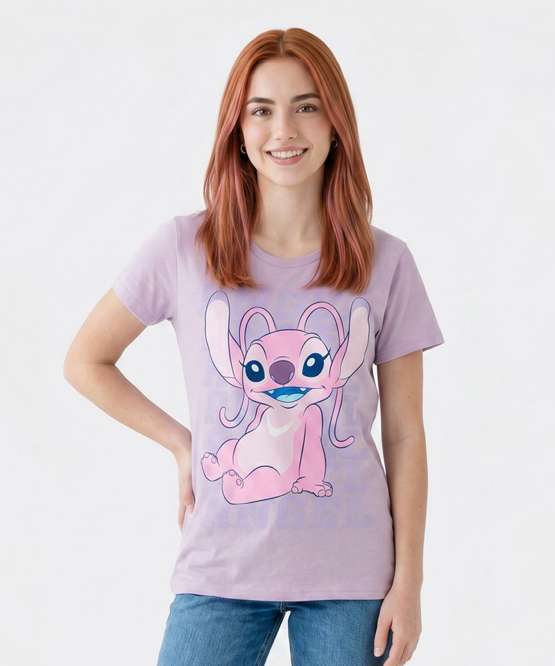 Playera de Licencia Lilo Y Stitch de Dama