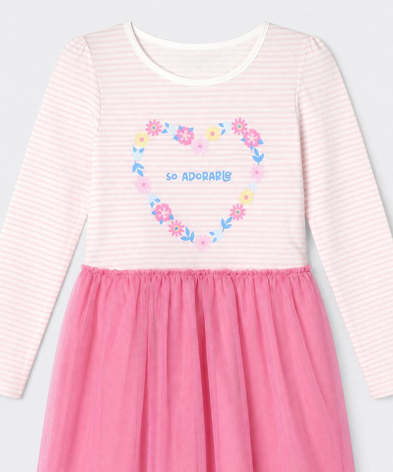 Vestido Manga Larga  de  Niña Infantil