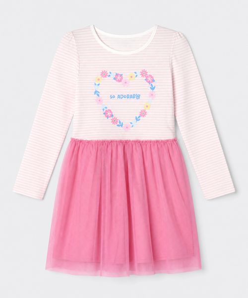 Vestido Manga Larga  de  Niña Infantil