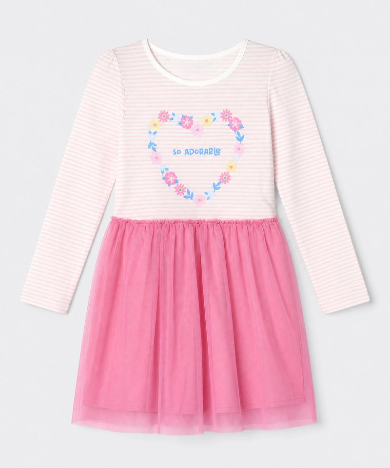 Vestido Manga Larga  de  Niña Infantil