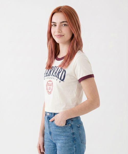 Playera de Licencia Harvard de  Dama