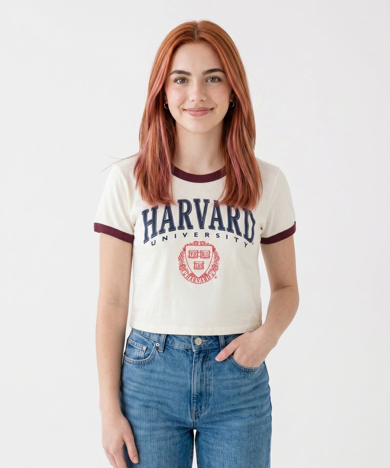 Playera de Licencia Harvard de Dama