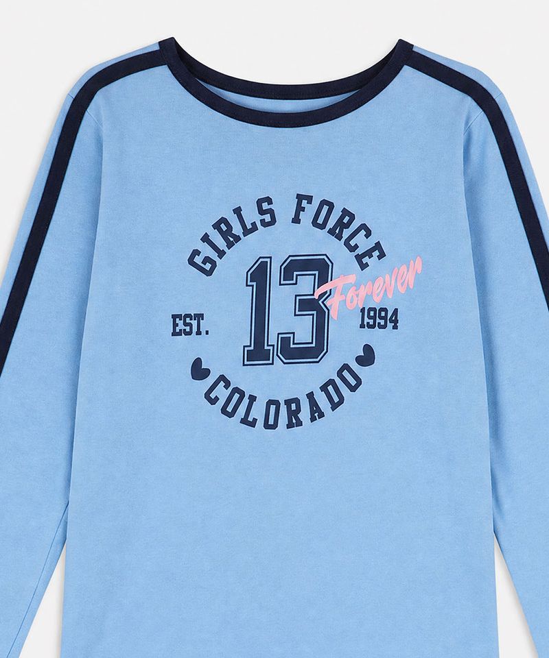 Playera Manga Larga  de  Niña Infantil