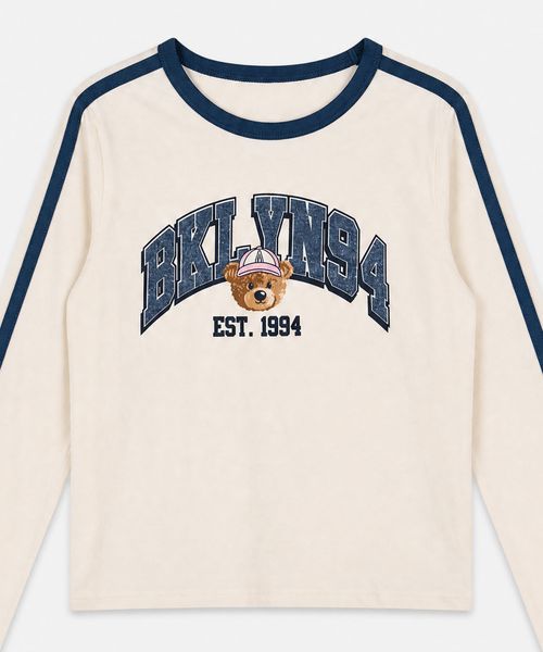 Playera Manga Larga  de  Niña Infantil