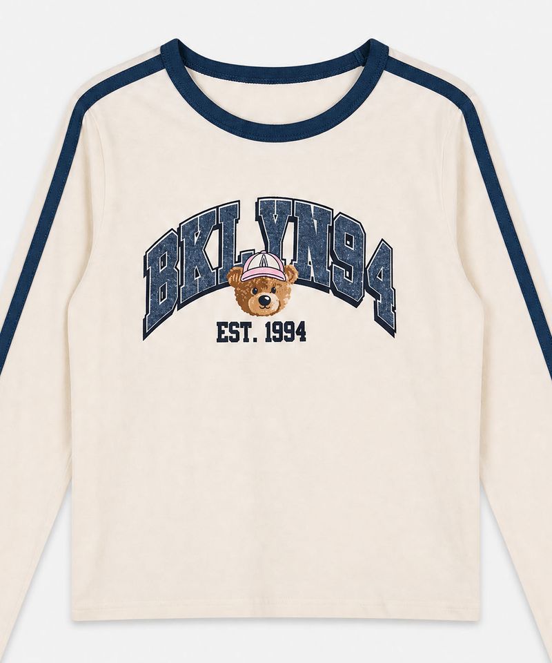 Playera Manga Larga  de  Niña Infantil