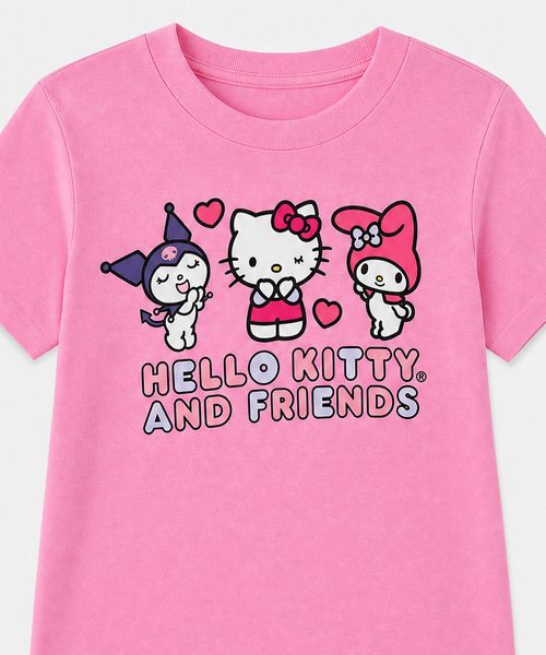 Playera de Licencia Kitty & Friends de  Niña Infantil