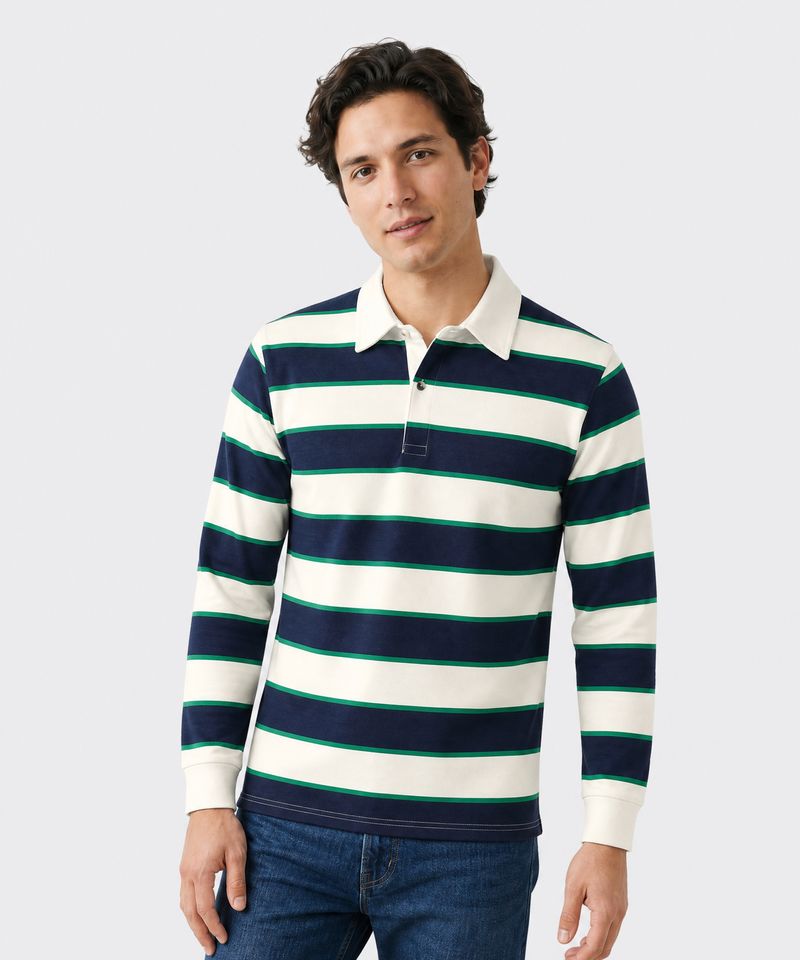 Playera Polo Manga Larga  de  Caballero