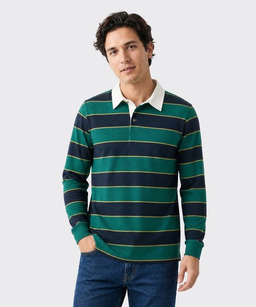 Playera Polo Manga Larga  de  Caballero