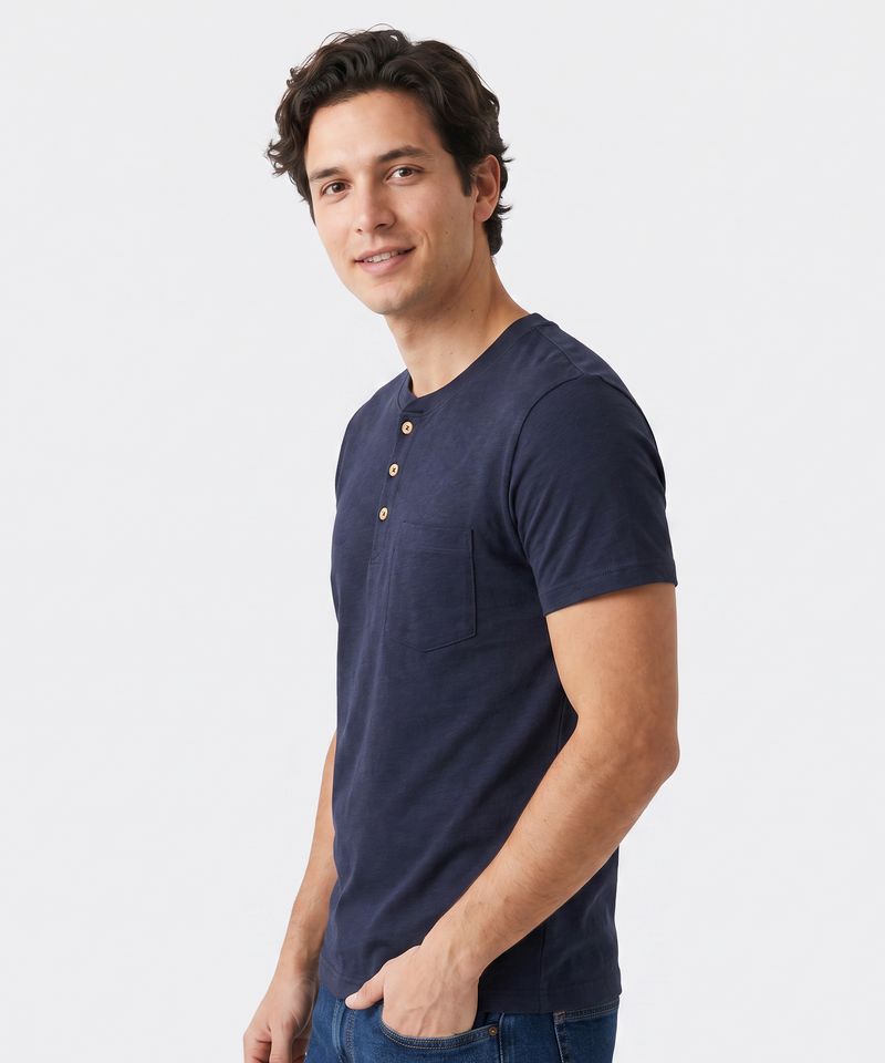 Playera Henley  de  Caballero