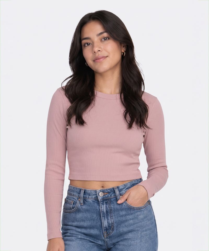 Playera Manga Larga  de  Dama