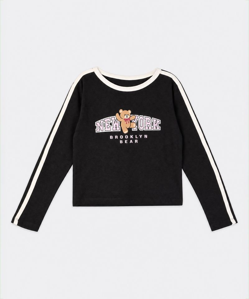 Playera Manga Larga  de  Niña Infantil