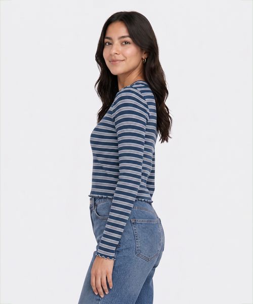 Playera Manga Larga  de  Dama