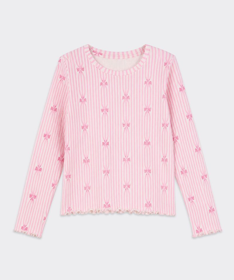Playera Manga Larga  de  Niña Infantil