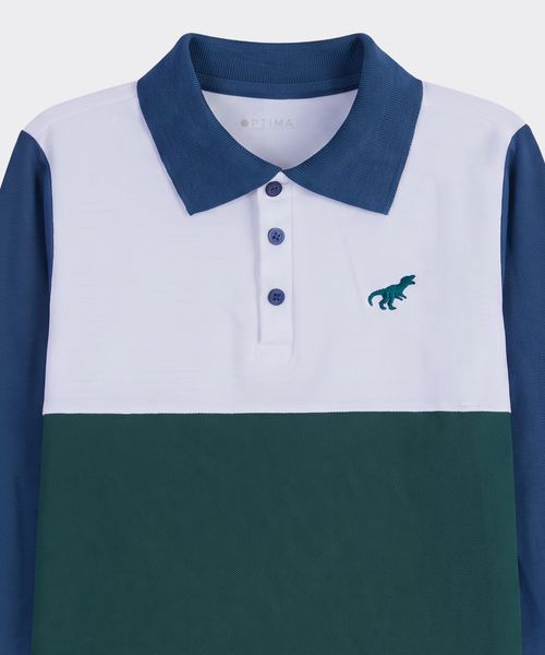 Playera Polo Manga Larga  de  Niño Infantil