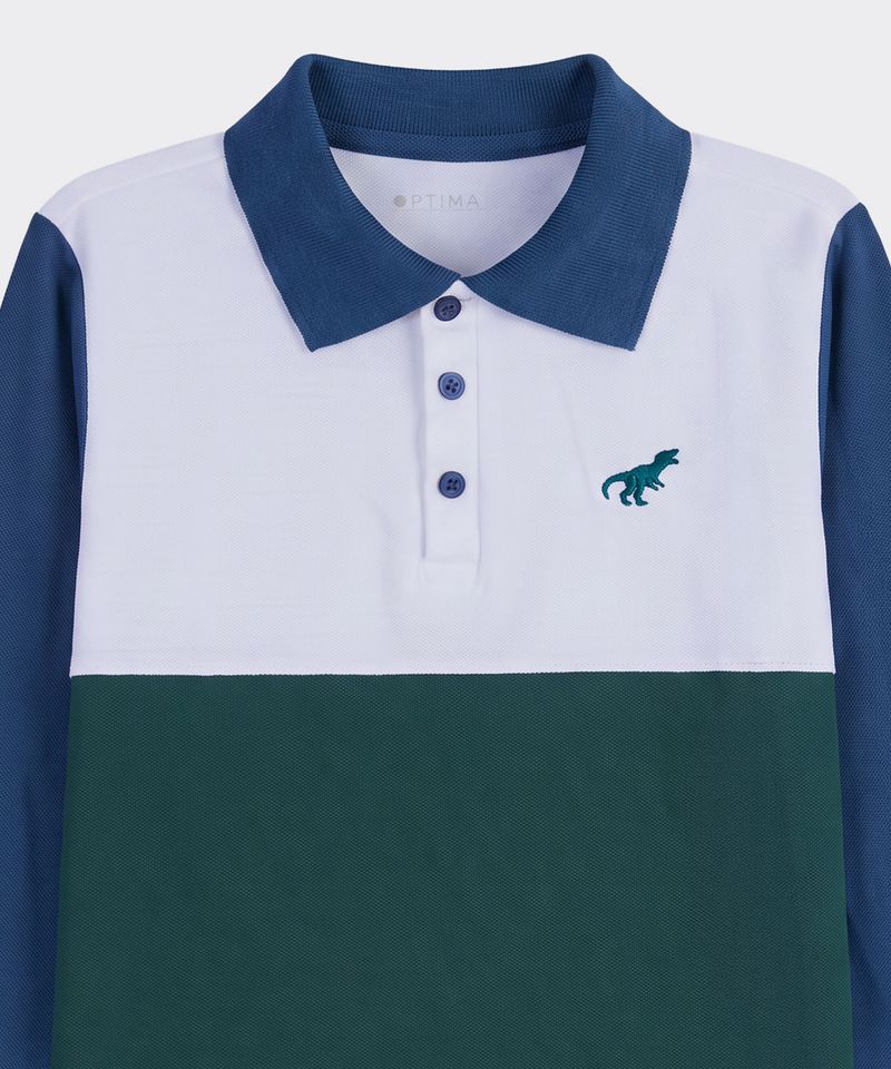 Playera Polo Manga Larga  de  Niño Infantil