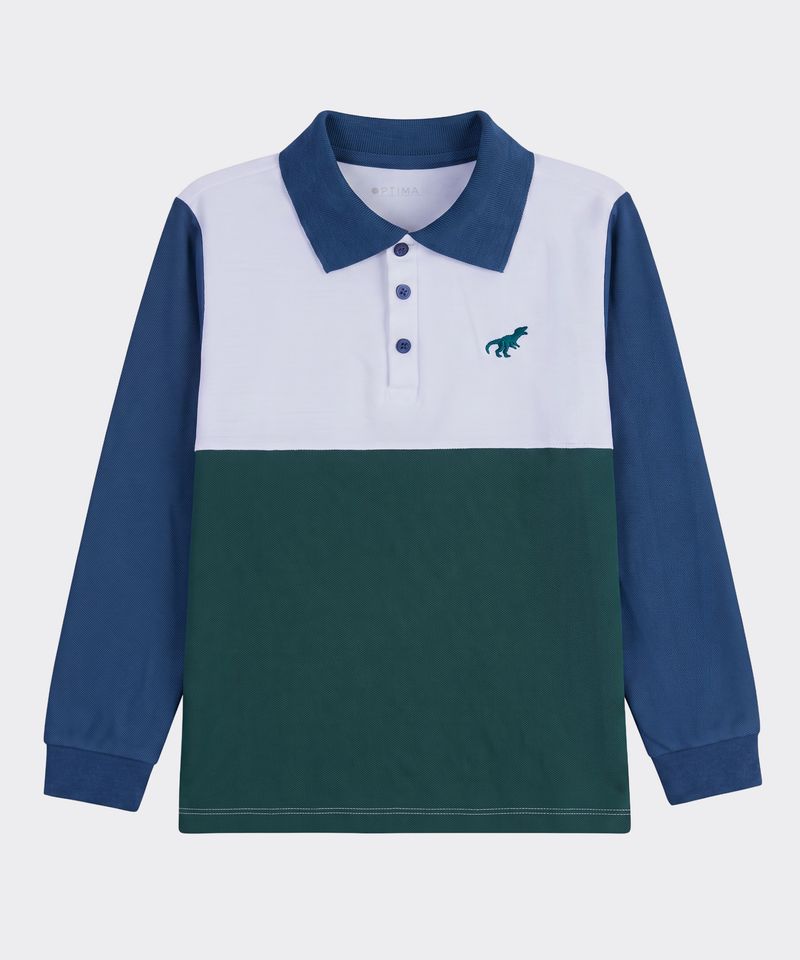 Playera Polo Manga Larga  de  Niño Infantil