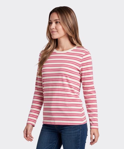 Playera Manga Larga  de  Dama Cuello Redondo