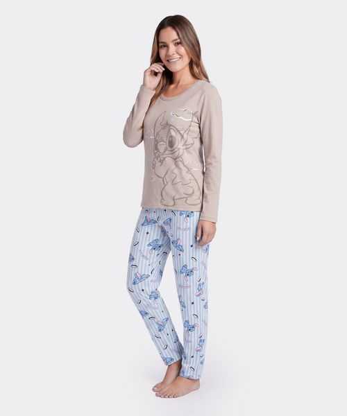 Set Pijama Pantalón y Playera Stitch de  Dama