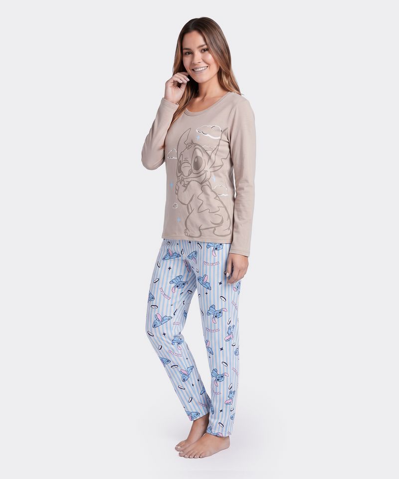 Set Pijama Pantalón y Playera Stitch de  Dama