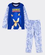 Set Pijama Polar Sonic de  Niño Infantil