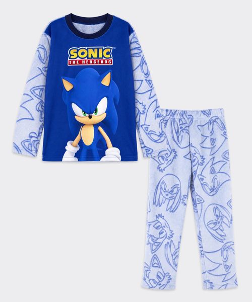 Set Pijama Polar Sonic de  Niño Infantil