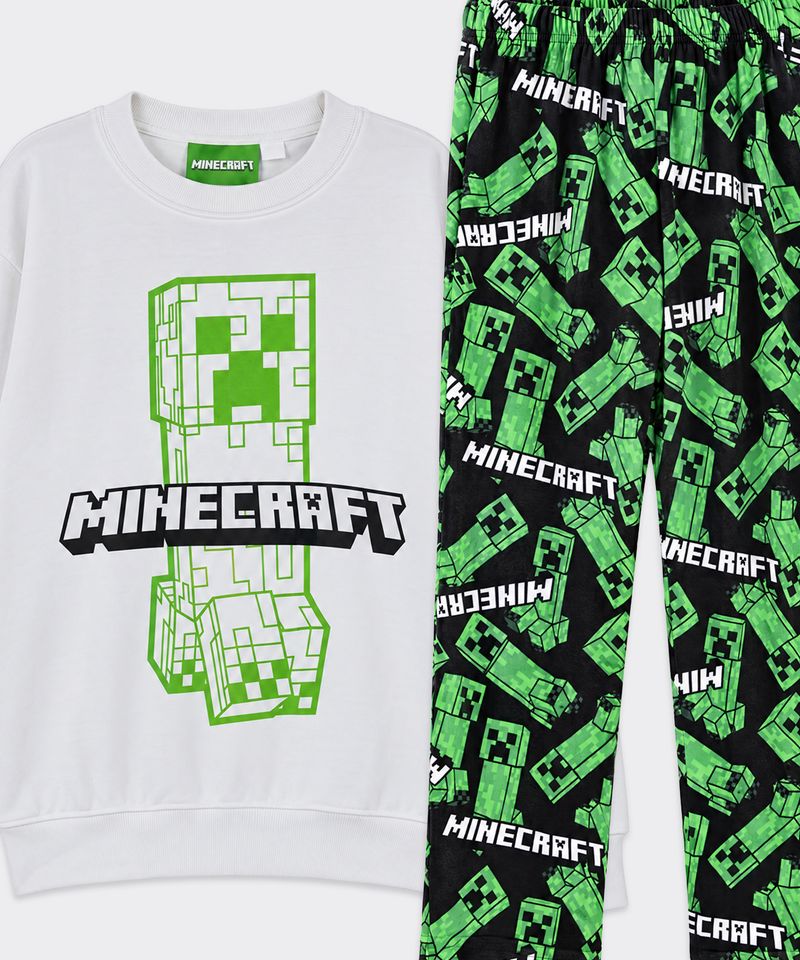 Set Pijama Polar Minecraft de  Niño Infantil