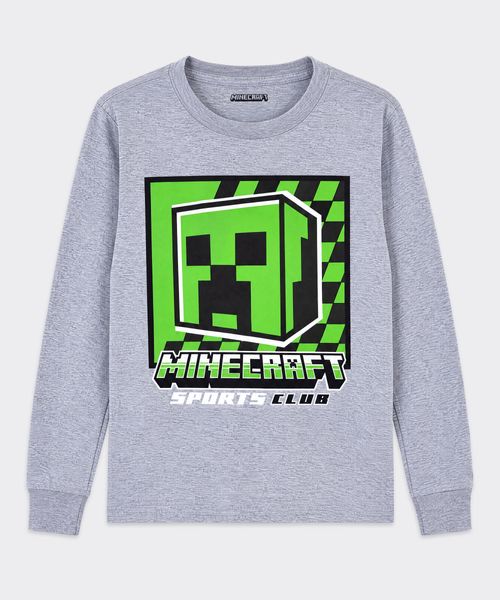 Playera de Licencia Minecraft de  Niño Infantil Cuello Redondo