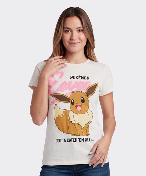 Playera de Licencia Pokemon de  Dama Cuello Redondo
