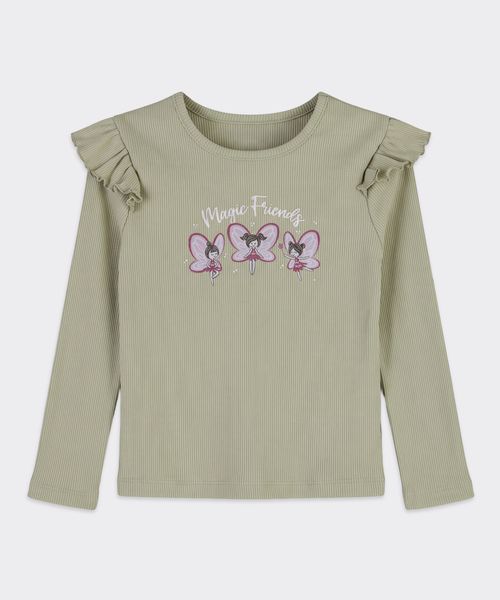 Playera Manga Larga  de  Beba Años