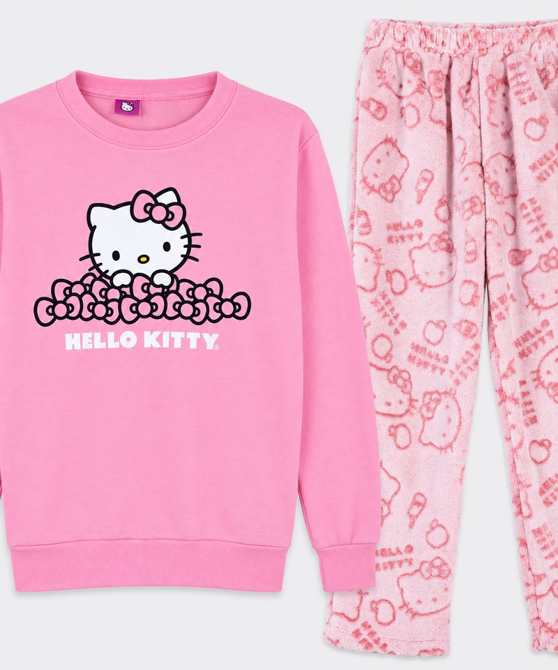 Set Pijama Polar Hello Kitty de  Niña Infantil