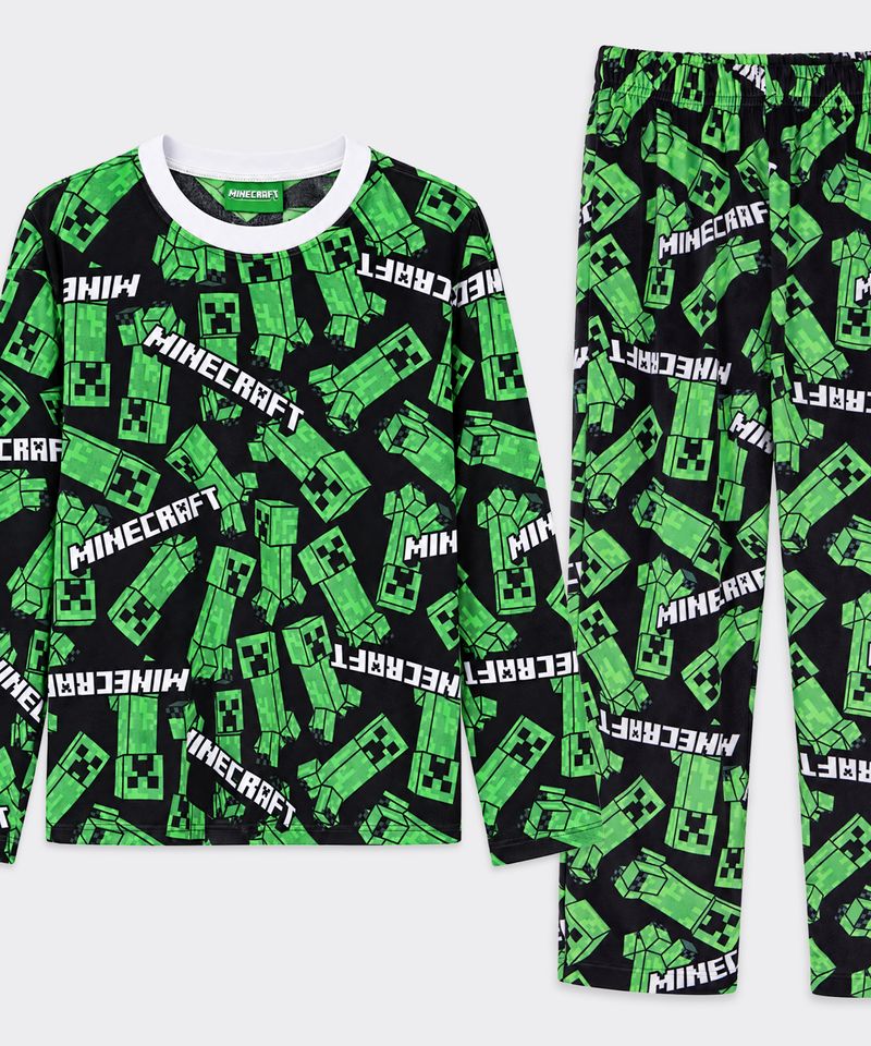 Set Pijama Polar Minecraft de  Niño Infantil