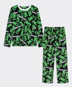 Set Pijama Polar Minecraft de  Niño Infantil